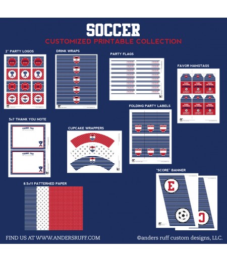 Soccer Birthday Party Printable Collection