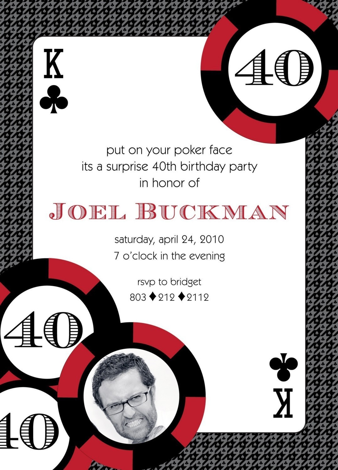 Surprise Birthday Las Vegas Card