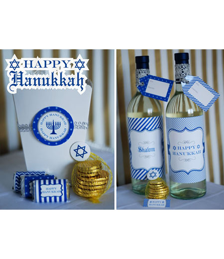 Happy Hanukkah Printables - DIY Holiday Printable Package - Instant Download