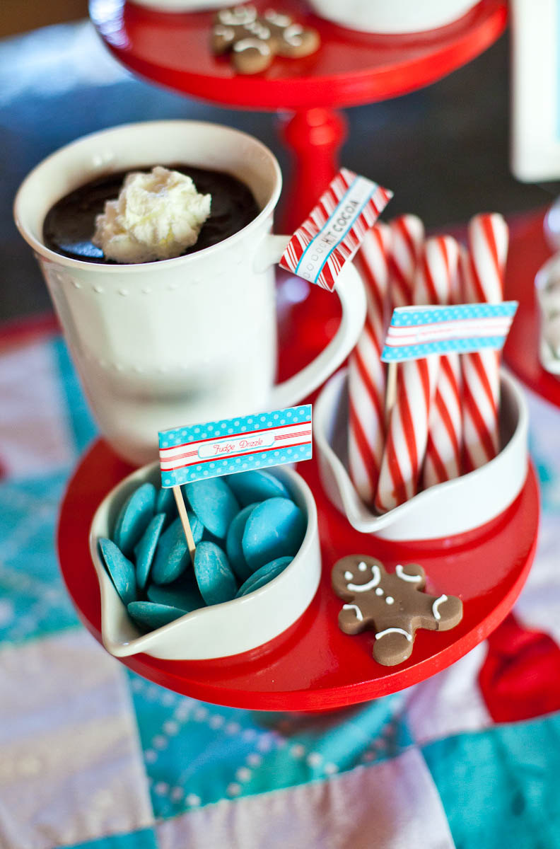 Instant Download Winter Hot Chocolate Bar Kit, Printable Rustic