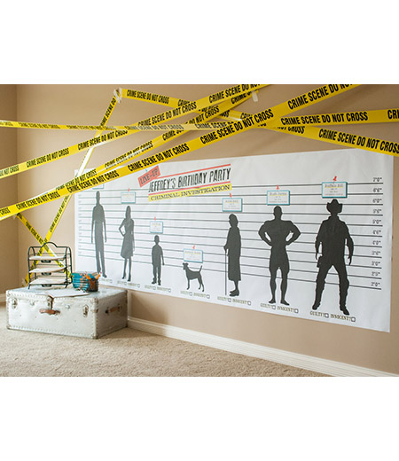 Detective Party Printable Criminal Lineup 42x125 Poster