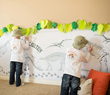 Dinosaur Dig Excavation Party Printable Coloring Poster - 36" x 144"