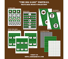 Football Tailgate Printable Party Collection - Instant Download