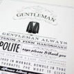 Rules of a Gentleman Poster Printable - Instant Download