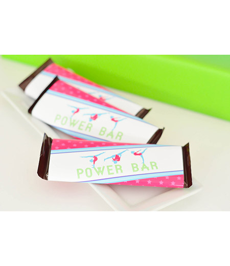 Gymnastics Tumbling Party Printable Chocolate Bar Wrappers