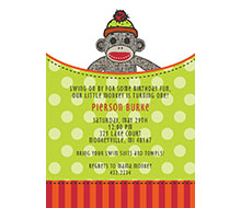 Sock Monkey Printable Invitation 