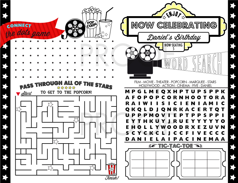 Printable Movie Theater Chair Coloring Page
