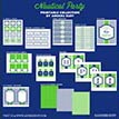Nautical Birthday Party or Baby Shower Printables Collection - Navy and Green