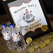 Pirate Birthday Party Printables Collection - Black, Red and Gray 