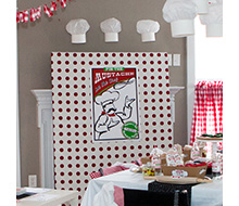 Pizzeria Pizza Birthday Party Printable Pin the Mustache on the Chef Game