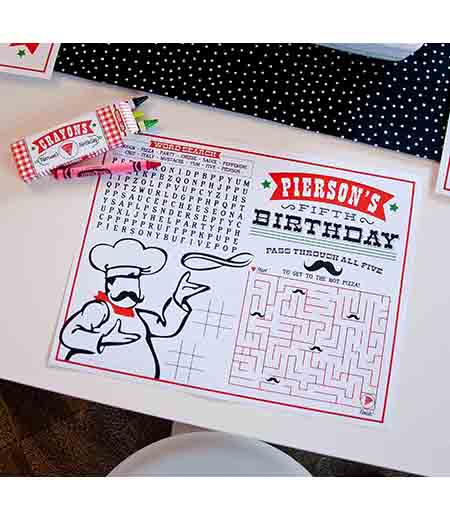 Pizzeria Pizza Party Printable Activity Coloring Page - As seen in Food Network Magazine!