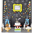Spaceship Rocket Birthday Party Printables Collection - Modern Geometric 
