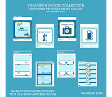 Transportation Birthday Party Printable Passport Invitation - Planes,  Trains and Automobiles