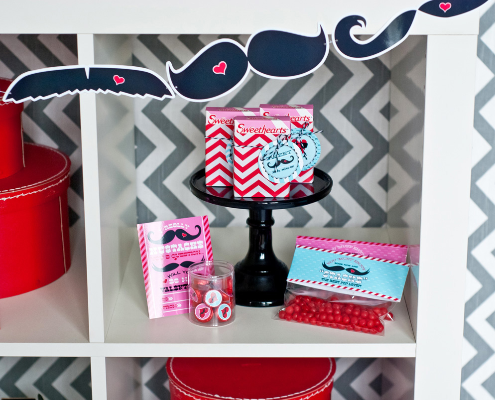 Mr And Miss Mustache Valentines Day Printables For Boys And Girls - Diy 