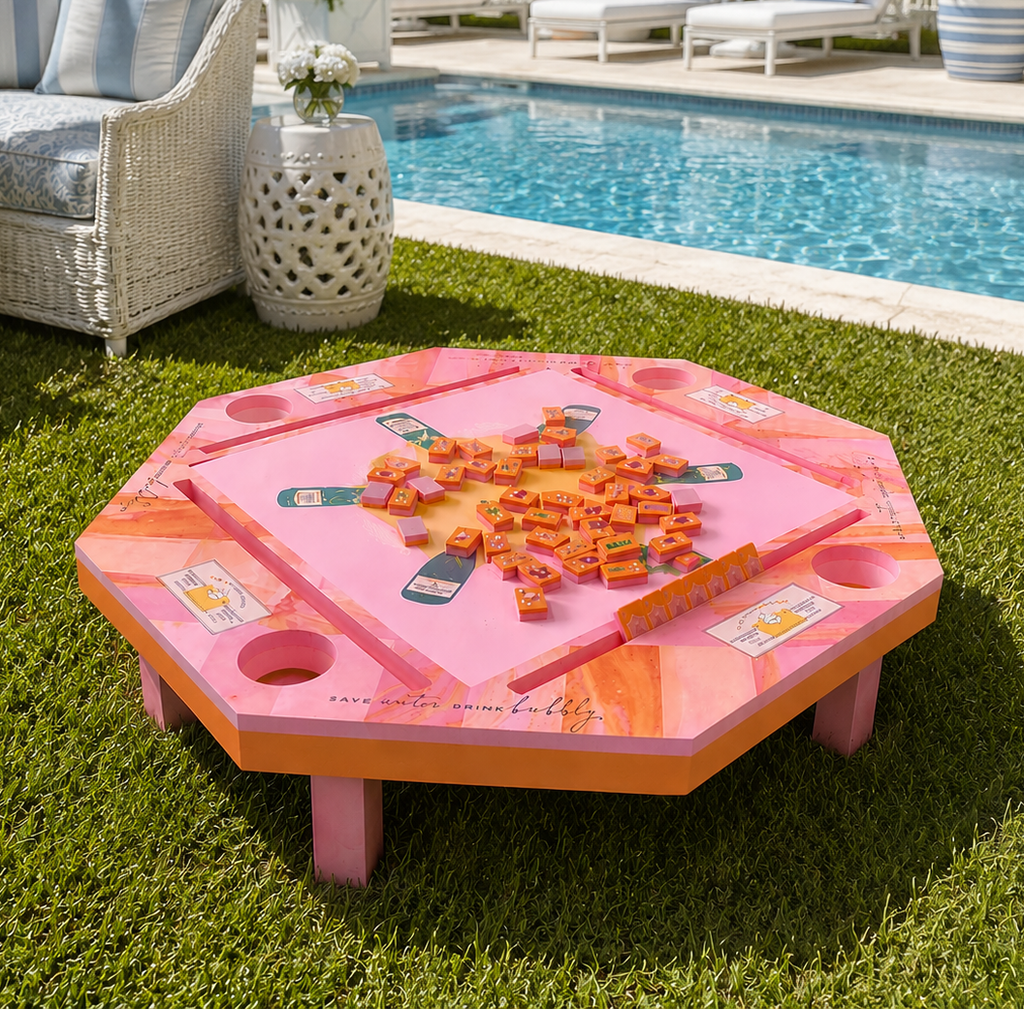 Bams & Bubbly™ Mahjong Anywhere Floating Convertible Table & Tile Set