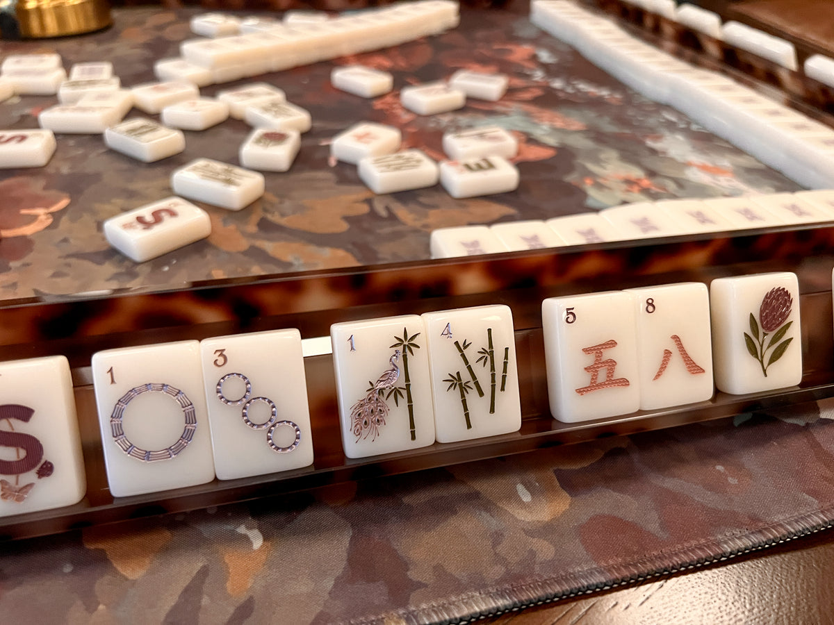 Brownstone Bloom Mahjong Tile Set