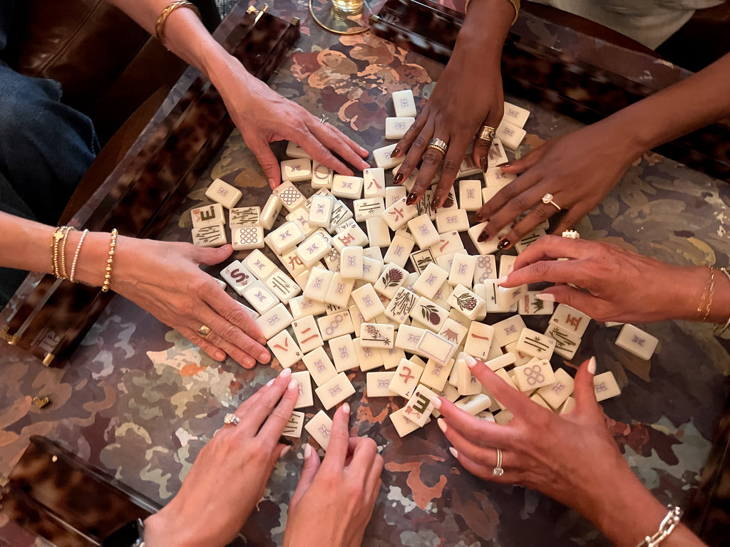 Brownstone Bloom Mahjong Tile Set