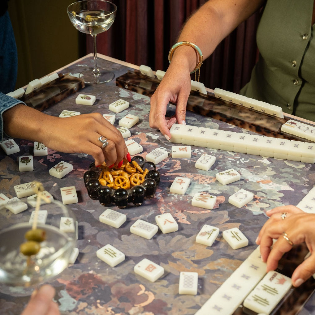 Brownstone Bloom Mahjong Tile Set