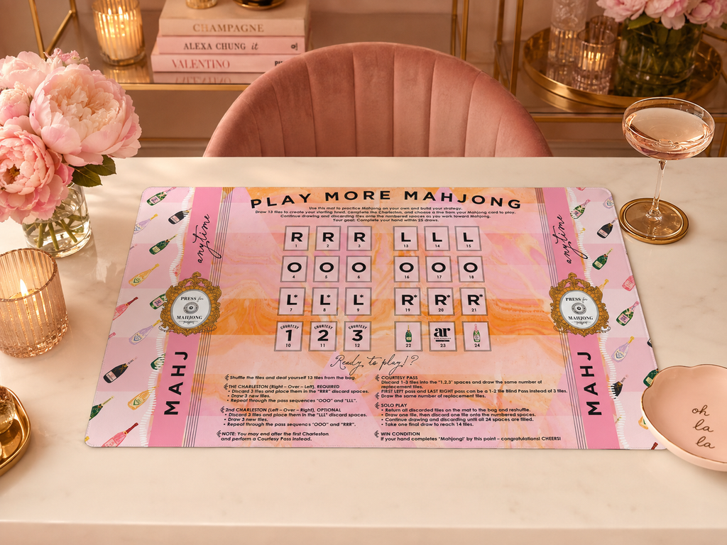 Bams & Bubbly Solo Play Mahjong Mat