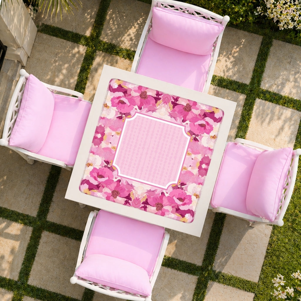 Blushing Blooms Mahjong Mat