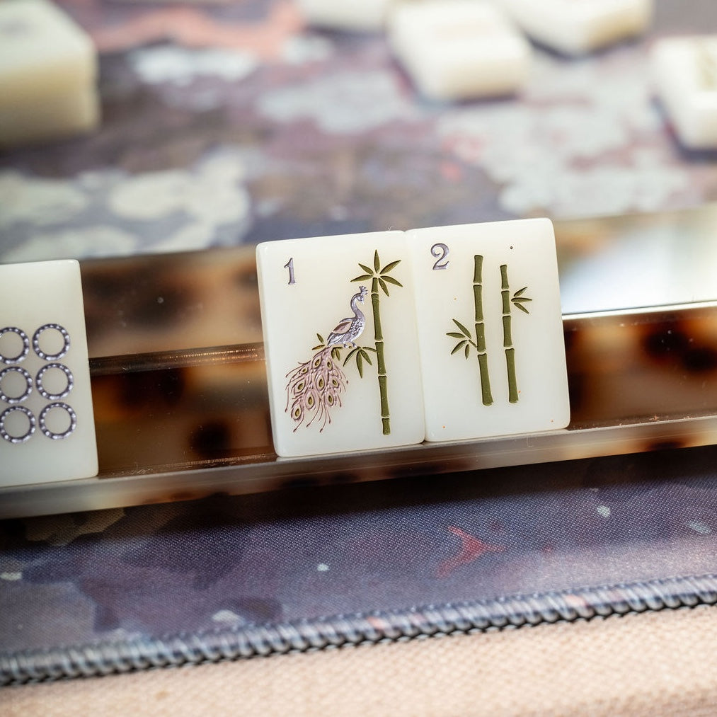 Brownstone Bloom Mahjong Tile Set