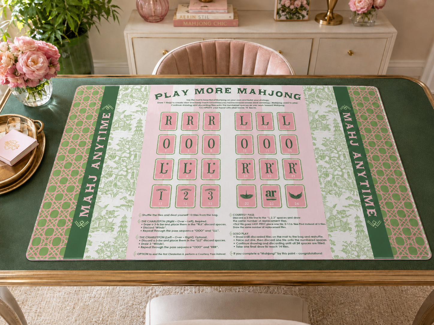 Cabana Royale Solo Play Mahjong Mat