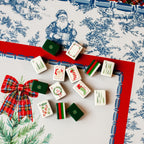 Tartan Toile Noël Mahjong Mat