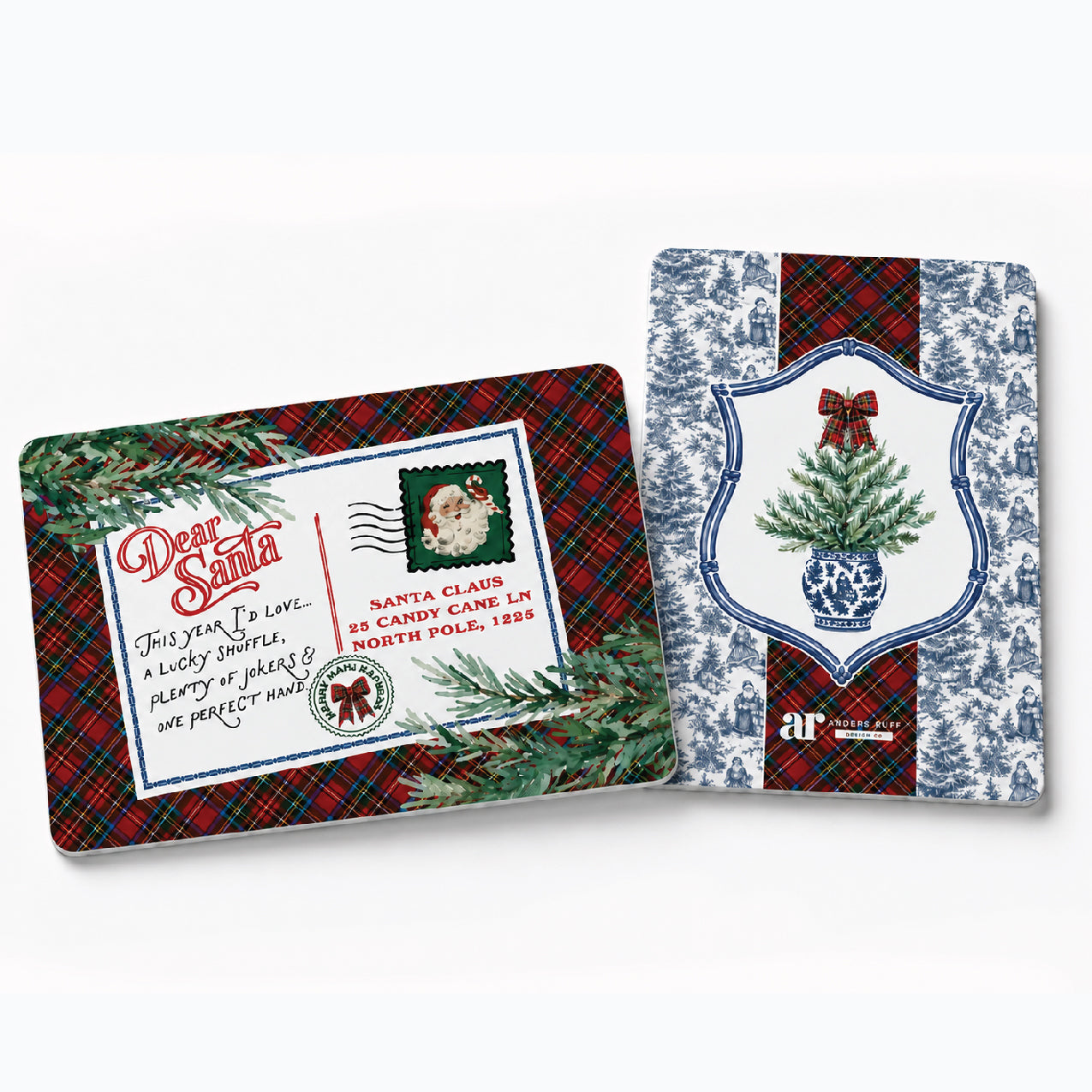 Tartan Toile Tile Shufflers