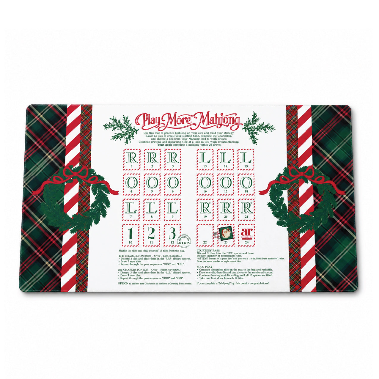 Christmas Solo Play Mahjong Mat