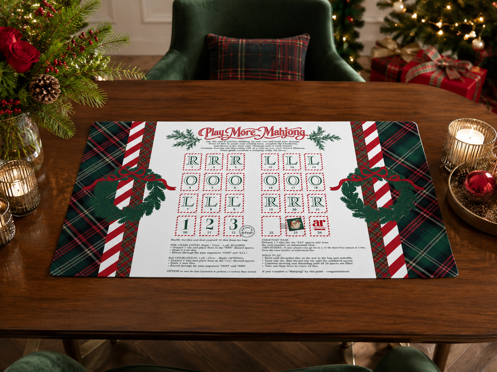 Christmas Solo Play Mahjong Mat