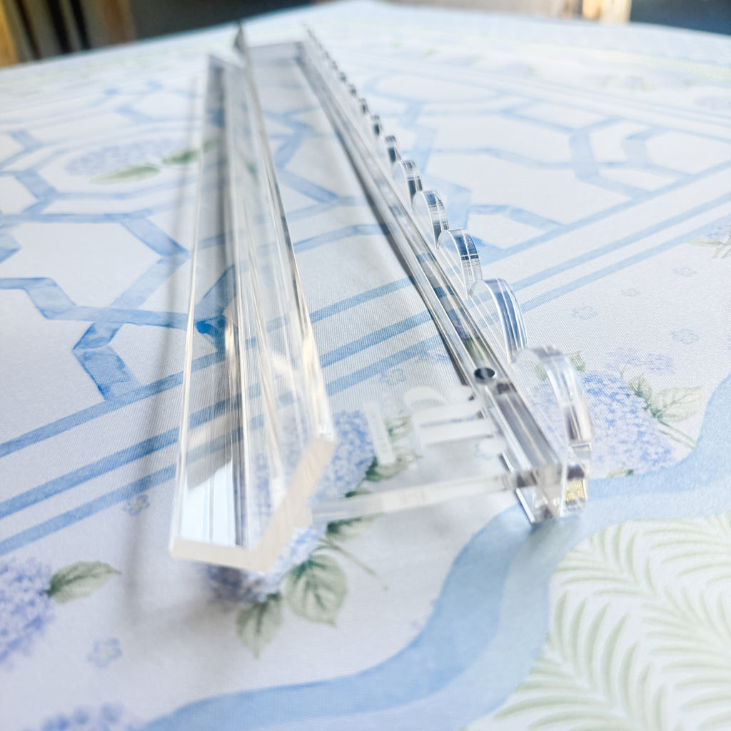 Clear Acrylic Rack Set — Scalloped Pushers