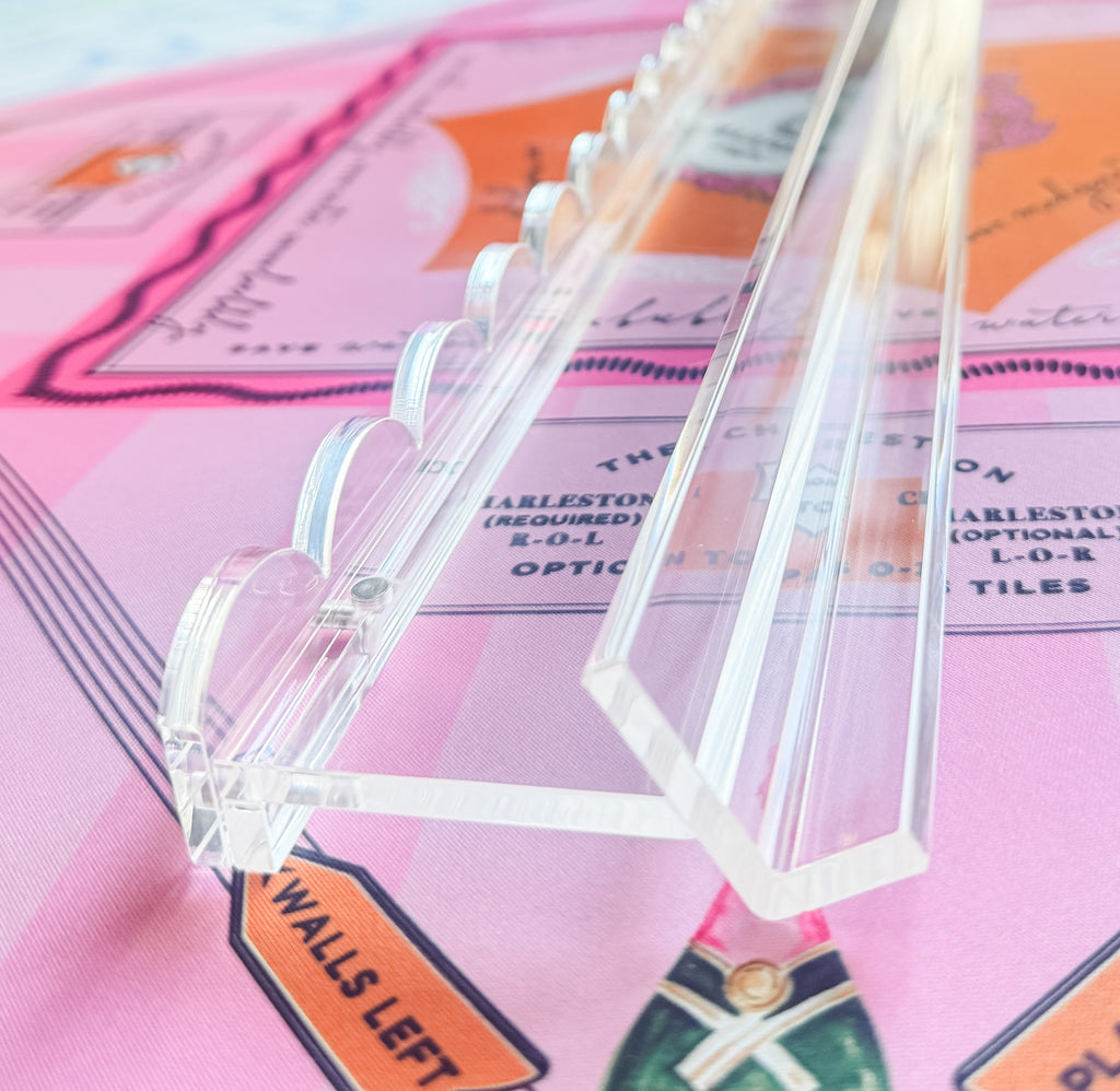 Clear Acrylic Rack Set — Scalloped Pushers