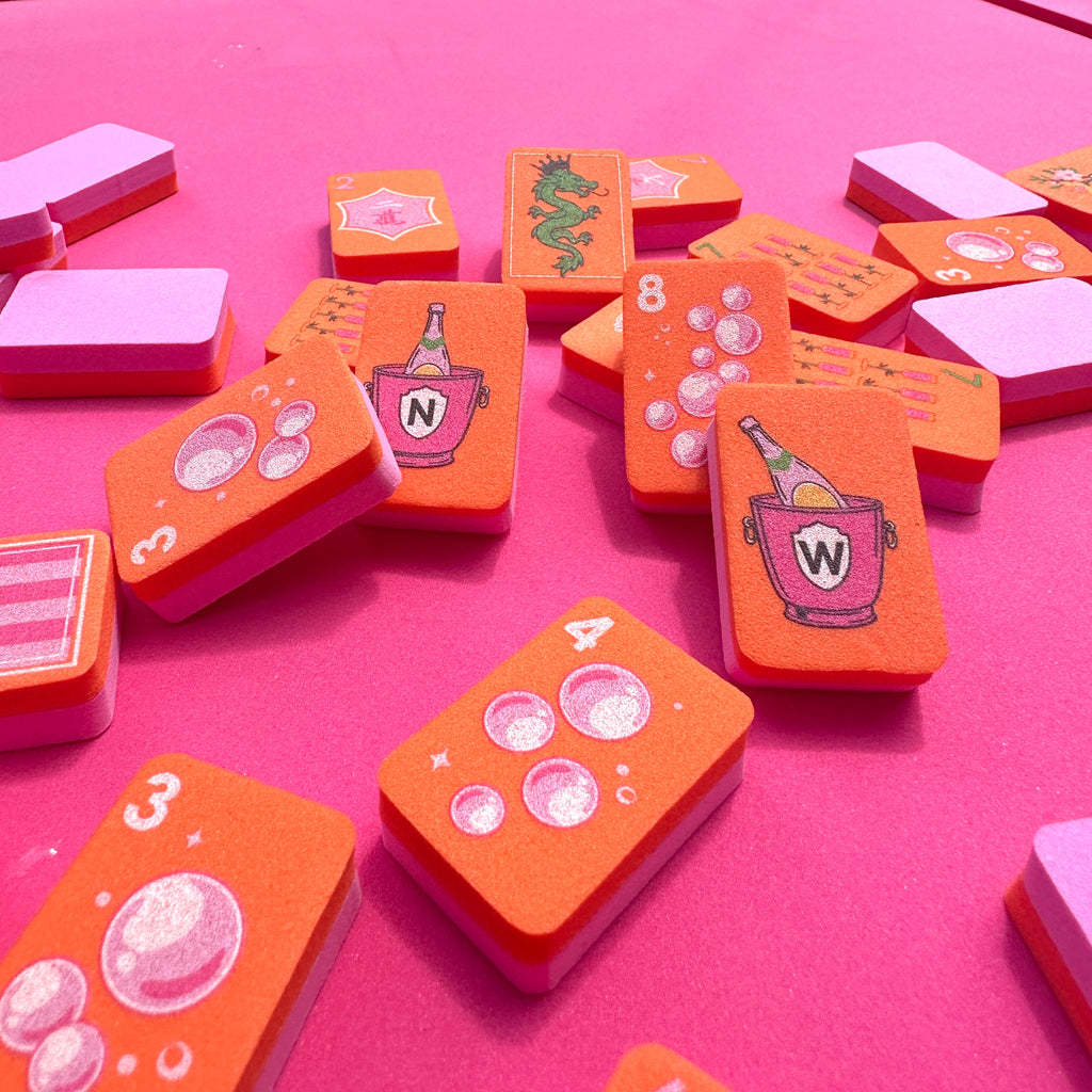 Bams & Bubbly™ Mahjong Anywhere Floating Convertible Table & Tile Set