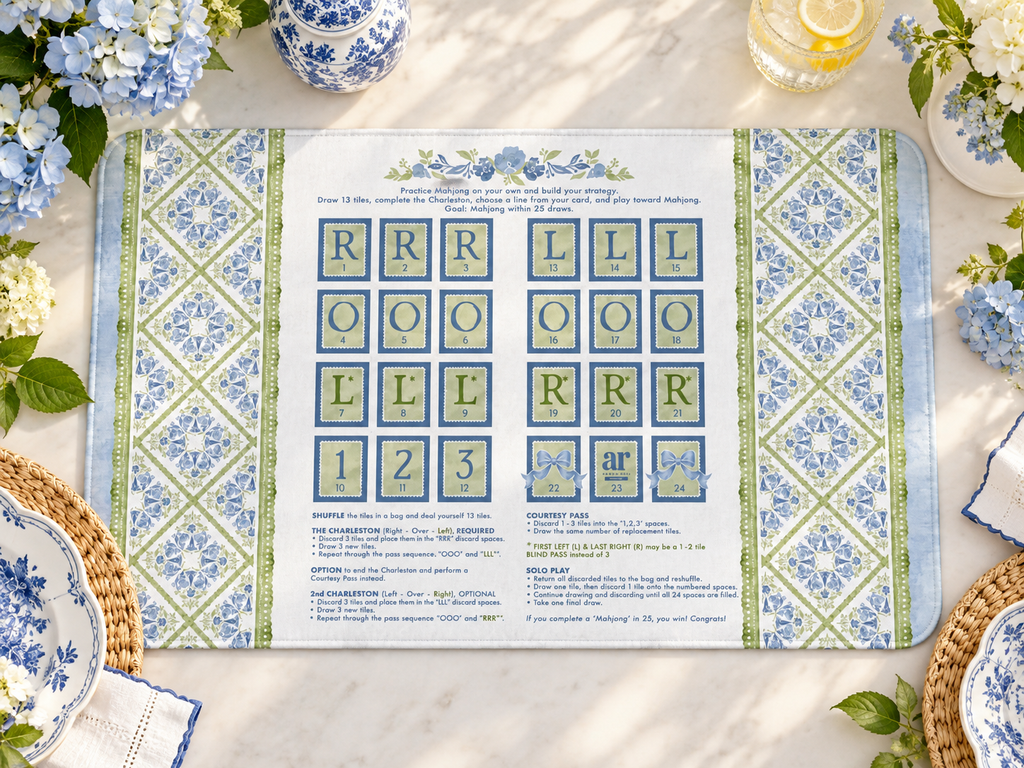 The Garden Room Solo Play Mahjong Mat
