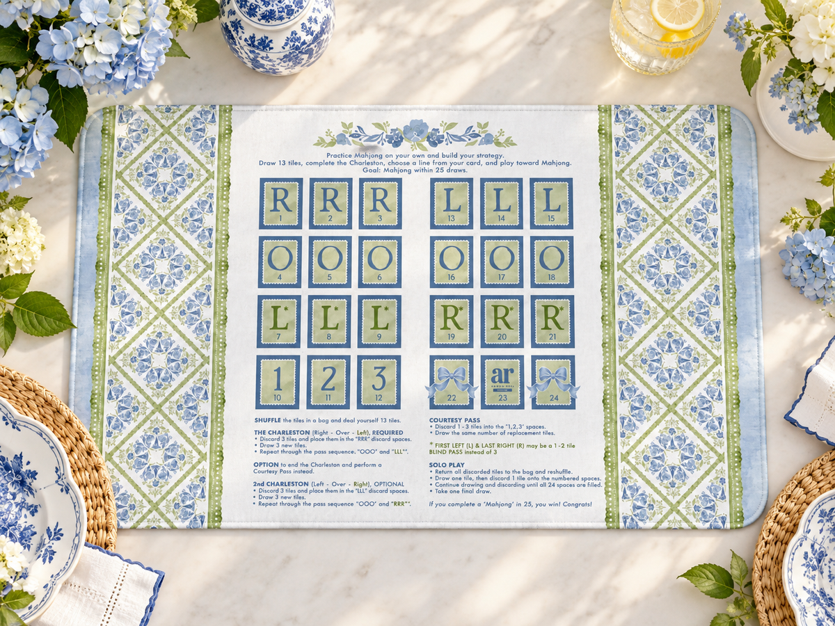The Garden Room Solo Play Mahjong Mat