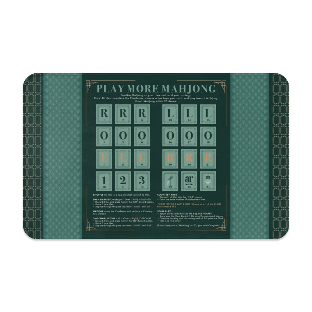 Green Light Gatsby Solo Play Mahjong Mat