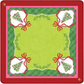 Watercolor Christmas Tree Mahjong Mat