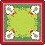 Watercolor Christmas Tree Mahjong Mat
