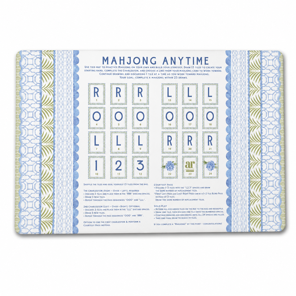 House of Hydrangea Solo Play Mahjong Mat