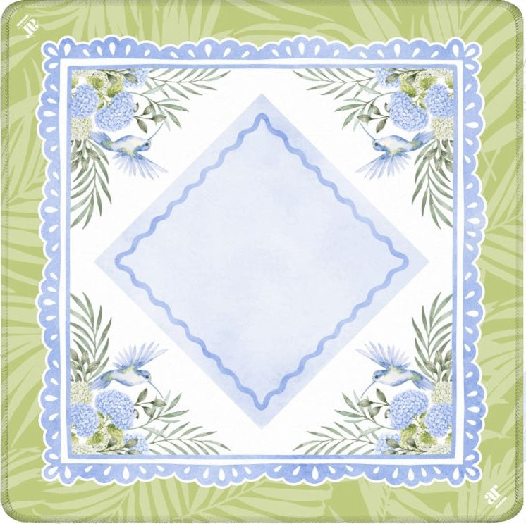 Hummingbird Hydrangea Mahjong Mat