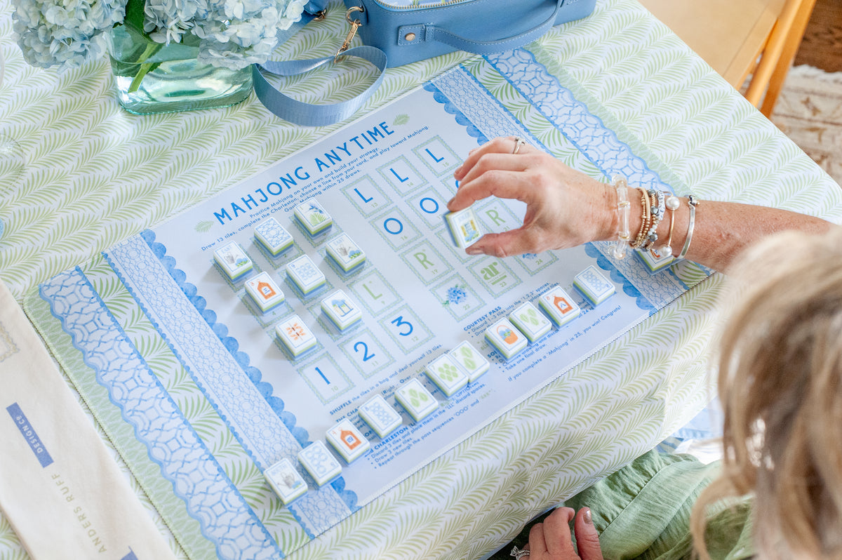 House of Hydrangea Solo Play Mahjong Mat