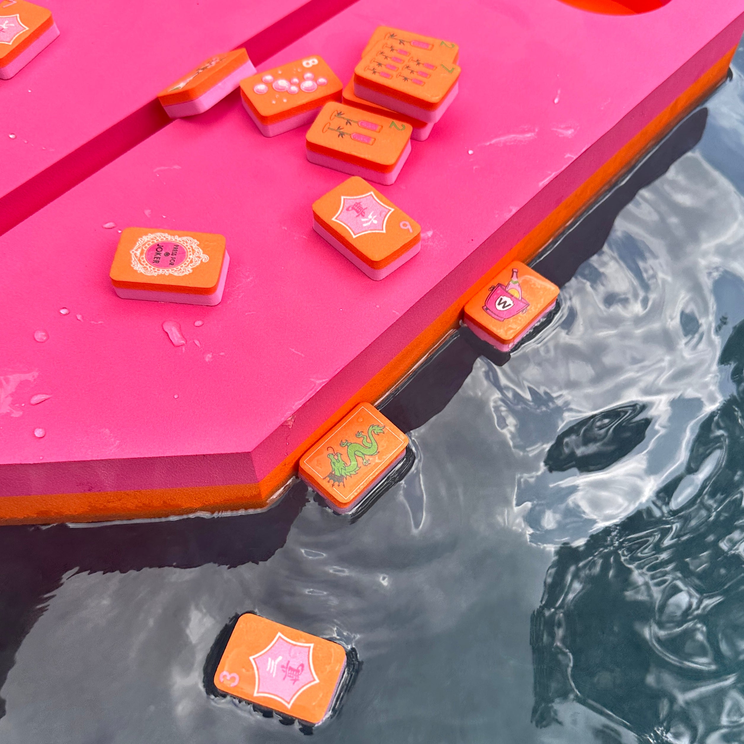 Bams & Bubbly™ Mahjong Anywhere Floating Convertible Table & Tile Set