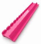 MAHJenta Pink Acrylic Mahjong Rack Set — Scalloped Pushers