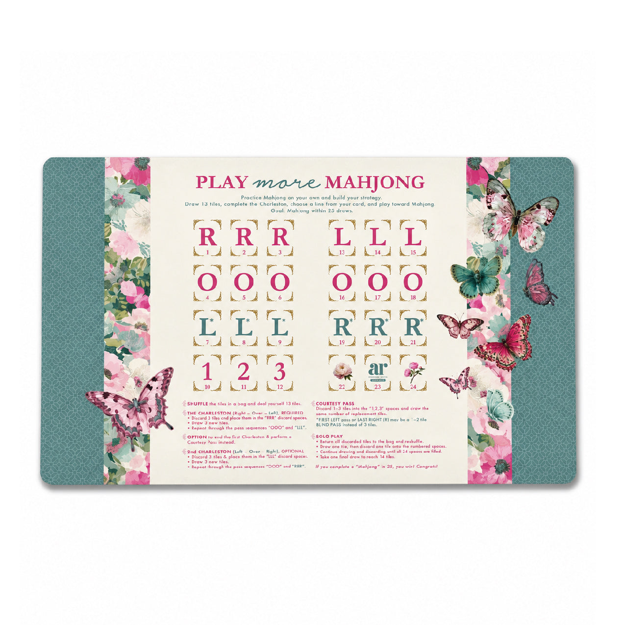 Mahj in Bloom Solo Play Mahjong Mat