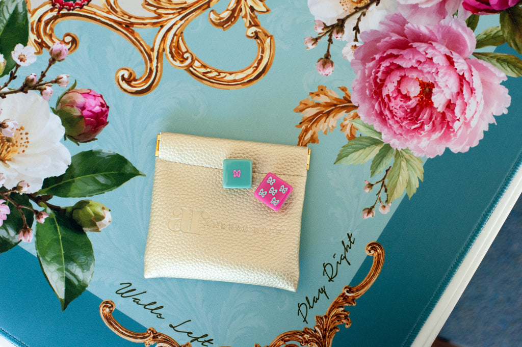 Mahj In Bloom Dice with Pouch Set