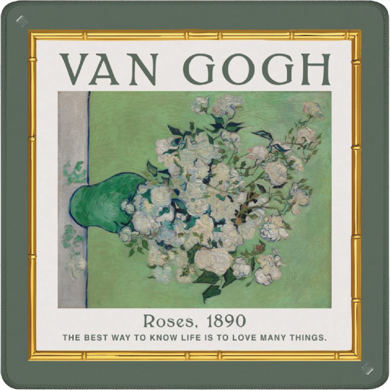 Van Gogh Rozen & Roses Reversible Mahjong Mat