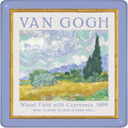 Van Gogh Starry Night & Wheat Field with Cypresses Reversible Mahjong Mat