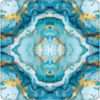 Coastal Aqua Marble Mahjong Mat