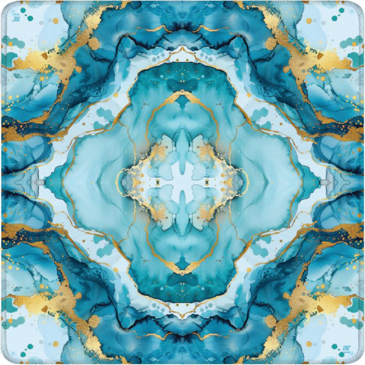 Coastal Aqua Marble Mahjong Mat