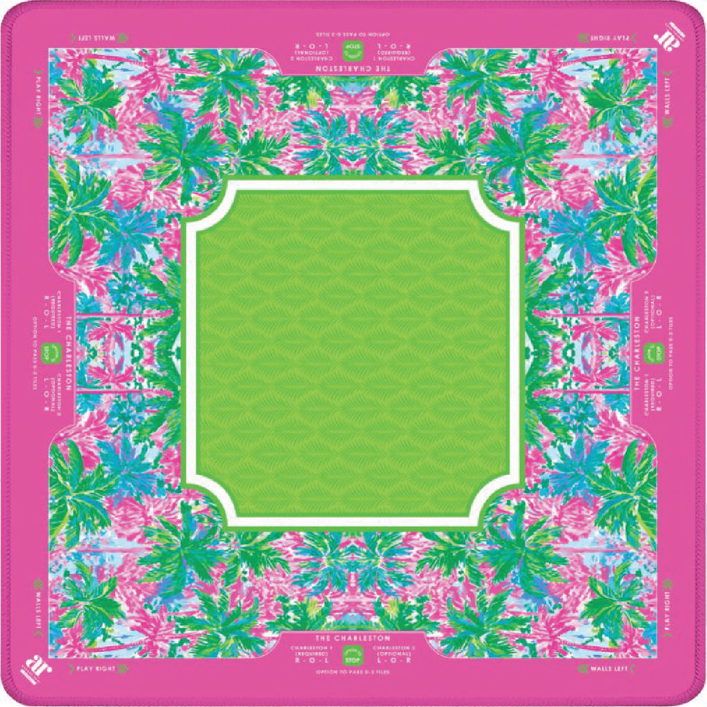 Palm Beach Tropical Pink Lime Mahjong Mat